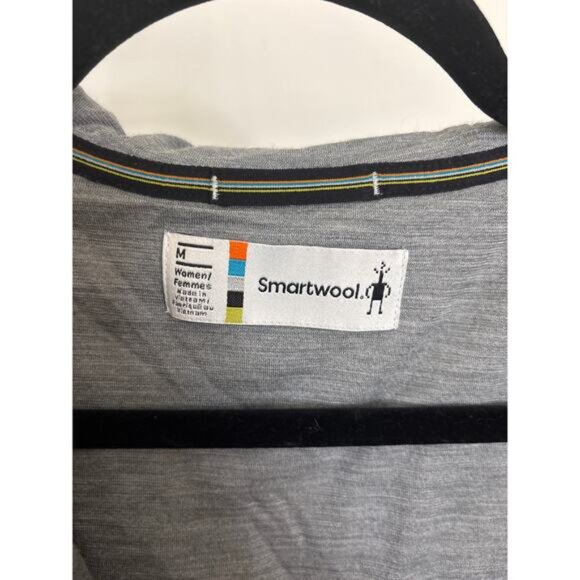 Smartwool SmartLoft 60 Hoodie Vest Womens Medium Gray Insulated Merino Wool - Picture 4 of 6